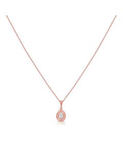 .15CT PEAR SHAPE DIAMOND SOLITAIRE PENDANT NECKLACE