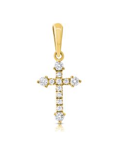 .09CT DIAMOND CROSS PENDANT