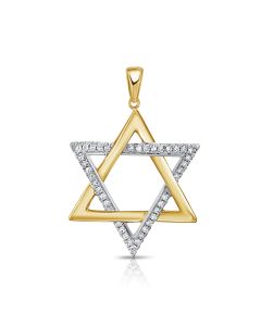 .19CT DIAMOND STAR OF DAVID PENDANT