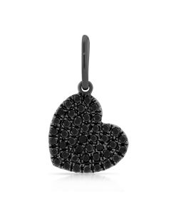 .42CT BLACK DIAMOND HEART PENDANT