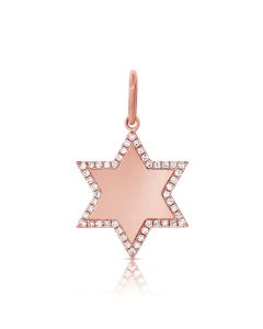 .18CT DIAMOND STAR OF DAVID PENDANT