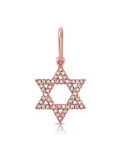 .12CT DIAMOND STAR OF DAVID PENDANT