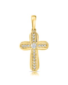 .08CT DIAMOND CROSS PENDANT