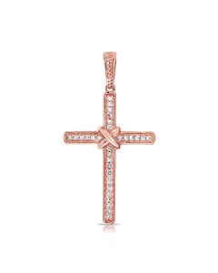 .09CT DIAMOND CROSS PENDANT