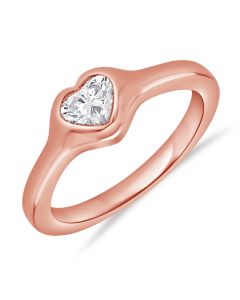 .30CT HEART SHAPE DIAMOND BEZEL SET SOLITAIRE RING