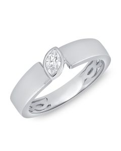 0.15CT MARQUISE SHAPE DIAMOND SOLITAIRE RING