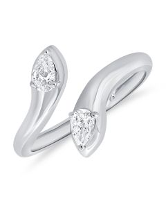 0.42CT PEAR SHAPE DIAMOND WRAP RING