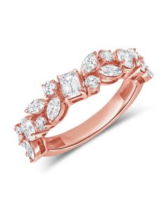 1.37CT EMERALD SHAPE, OVAL SHAPE, MARQUISE SHAPE AND ROUND DIAMOND RING