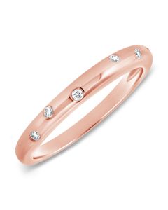 .06CT DIAMOND BEZEL SET GYPSY RING