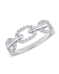 .23CT DIAMOND PAPERCLIP LINK CHAIN RING