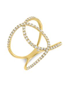 .47CT DIAMOND CROSSOVER RING