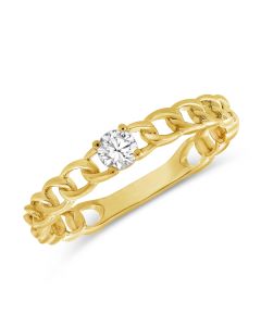 .13CT DIAMOND SOLITAIRE CHAIN RING