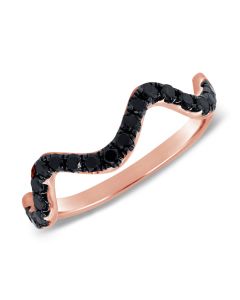 .31CT BLACK DIAMOND CURVED RING