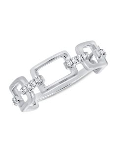 .11CT DIAMOND PAPERCLIP LINK CHAIN RING