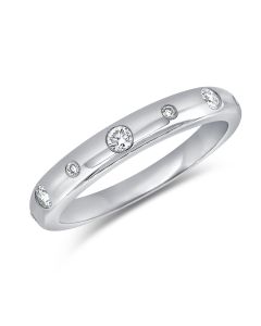 .17CT DIAMOND BEZEL SET GYPSY RING