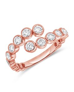 0.84CT DIAMOND BEZEL SET WRAP RING