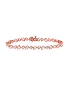 3.92CT PEAR SHAPE DIAMOND TENNIS BRACELET
