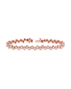 4.02CT EMERALD SHAPE DIAMOND TENNIS BRACELET