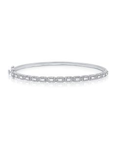 .91CT BAGUETTES AND DIAMOND BANGLE