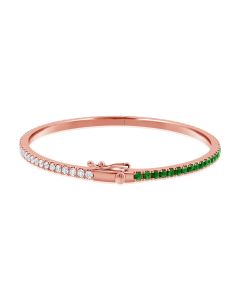 2.51CT EMERALD AND DIAMOND BANGLE