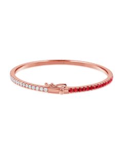 2.51CT RUBY AND DIAMOND BANGLE