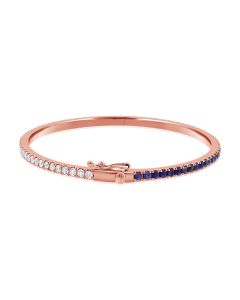 2.51CT SAPPHIRE AND DIAMOND BANGLE