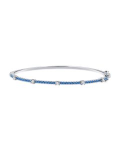 0.89CT SAPPHIRE AND DIAMOND BANGLE
