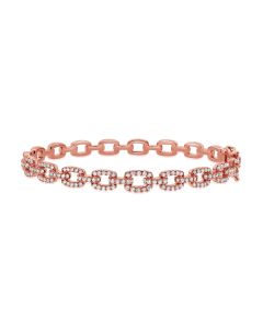 1.18CT DIAMOND PAPERCLIP LINK BANGLE