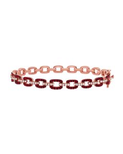 1.40CT RUBY AND DIAMOND LINK BANGLE