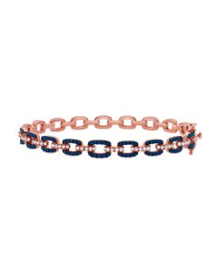 1.40CT SAPPHIRE AND DIAMOND LINK BANGLE