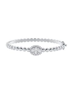 1.12CT DIAMOND OVAL ILLUSION BANGLE