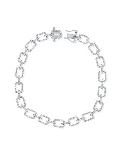 1.41CT DIAMOND PAPERCLIP LINK BRACELET