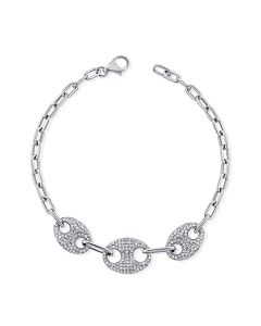 .97CT DIAMOND MARINER LINK BRACELET