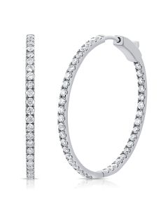 2.05CT DIAMOND HOOP EARRINGS