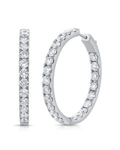 5.56CT DIAMOND HOOP EARRINGS