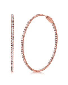 3.35CT DIAMOND HOOP EARRINGS