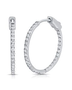 .60CT DIAMOND HOOP EARRINGS