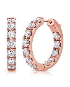 3.12CT DIAMOND HUGGIE EARRINGS