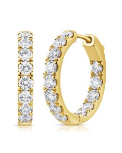 2.42CT DIAMOND HUGGIE EARRINGS