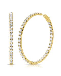 9.75CT DIAMOND HOOP EARRINGS