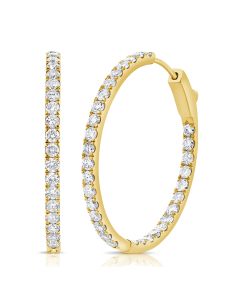 2.88CT DIAMOND HOOP EARRINGS