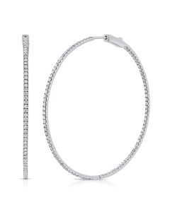 1.91CT DIAMOND HOOP EARRINGS