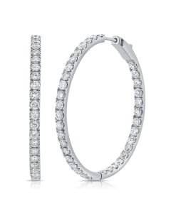 4.32CT DIAMOND HOOP EARRINGS