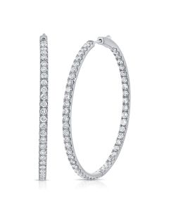 6.08CT DIAMOND HOOP EARRINGS