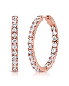 2.64CT DIAMOND HOOP EARRINGS
