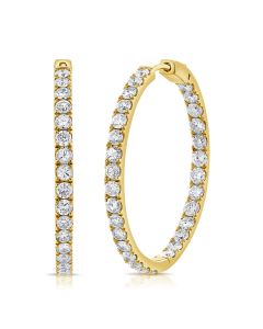 3.60CT DIAMOND HOOP EARRINGS