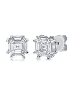 .90CT PIE CUT DIAMOND STUD EARRINGS
