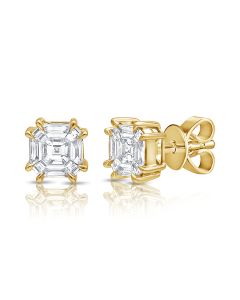 .68CT PIE CUT DIAMOND ILLUSION STUD EARRINGS