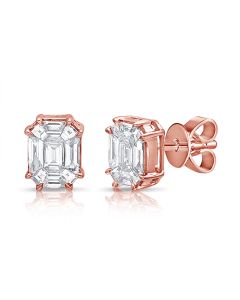 .68CT PIE CUT DIAMOND ILLUSION STUD EARRINGS