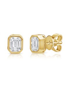 .64CT PIE CUT DIAMOND ILLUSION STUD EARRINGS